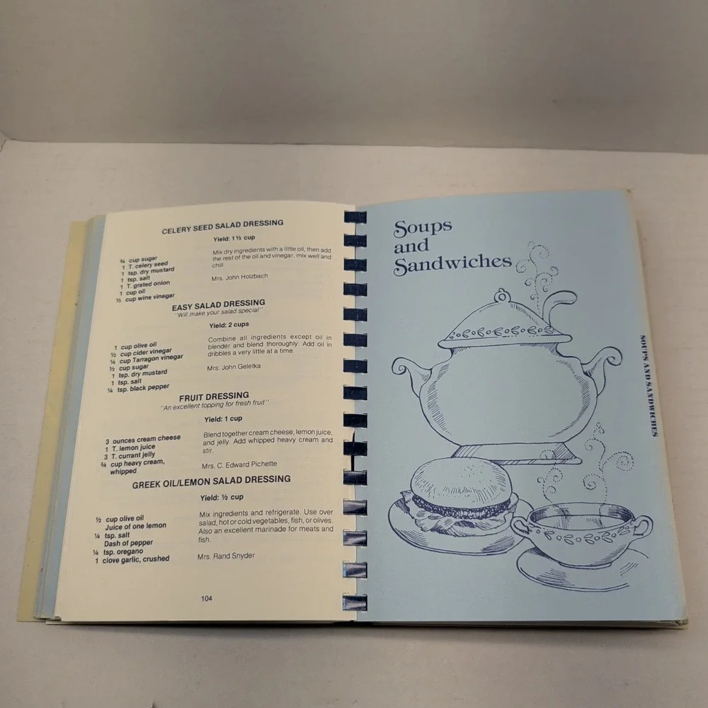 Angels and Friends Cookbook Favorite Recipes Easter Seal Youngstown OH 1984
